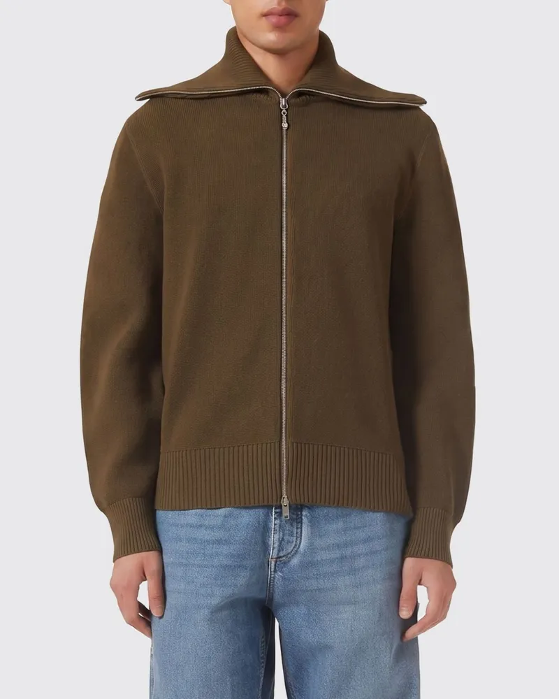 Bottega Veneta Woll- und Baumwollcardigan Braun