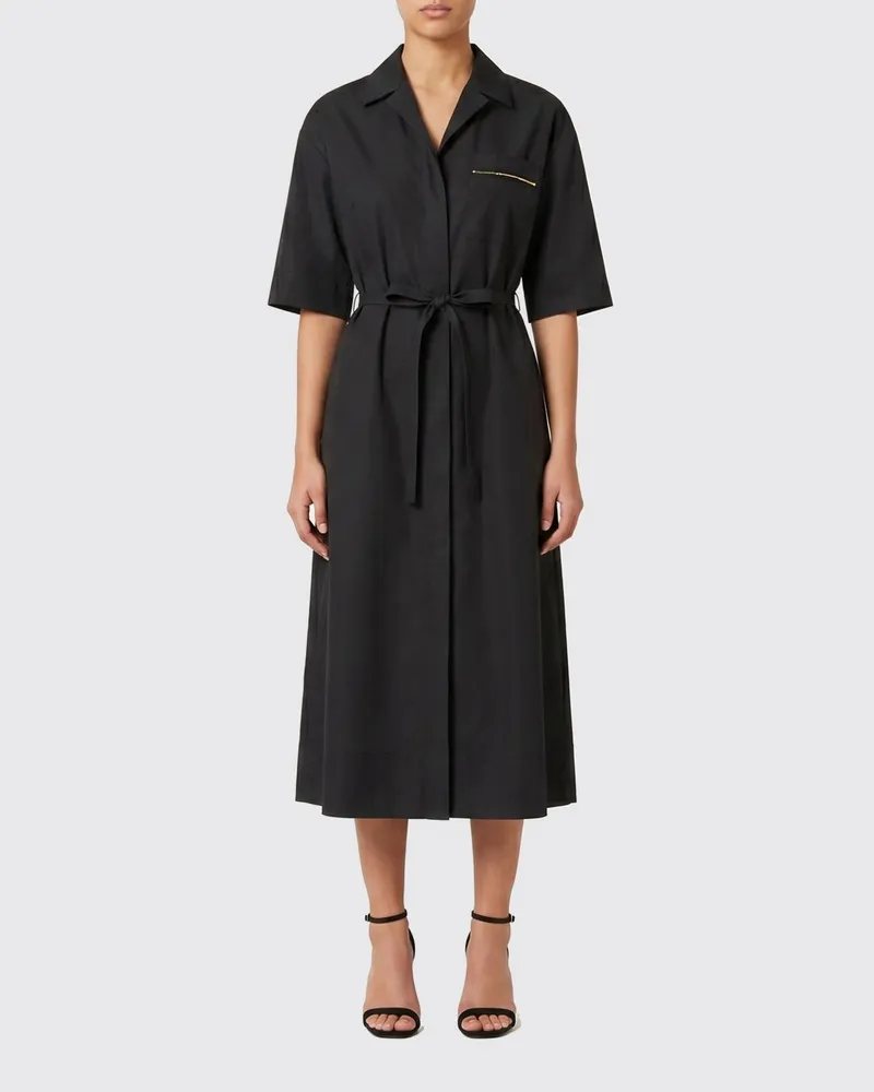 Fabiana Filippi Baumwoll-Hemdblusenkleid Blau