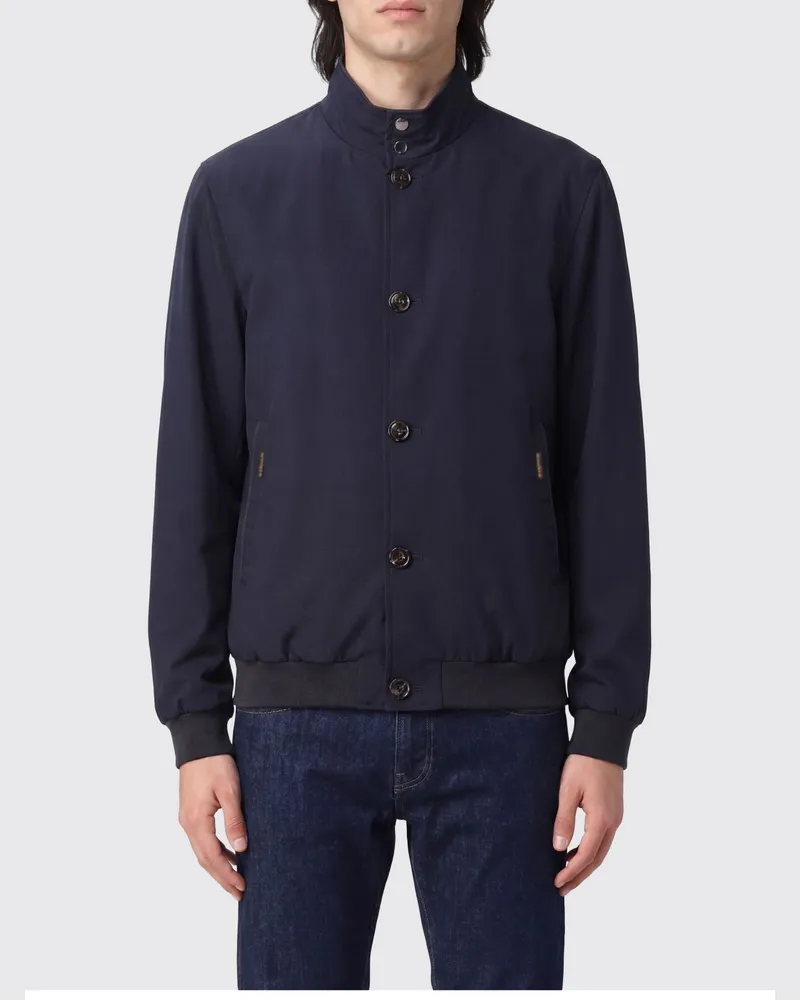 MOORER BERNIE-PUM Polyester-Bomberjacke Blau