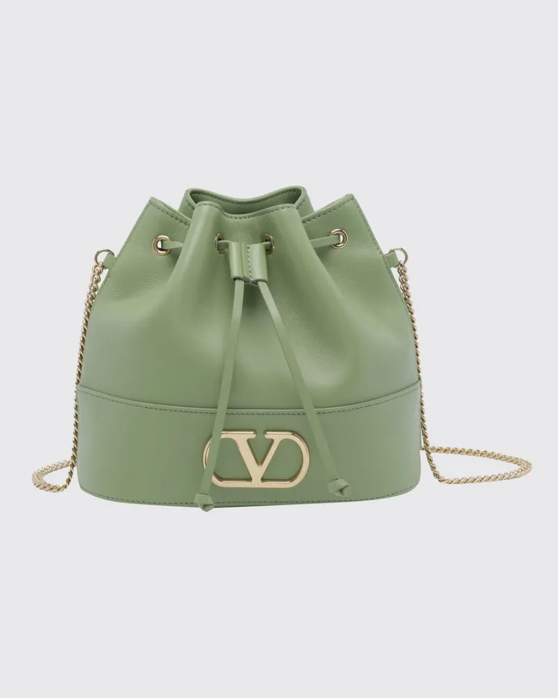 Valentino Garavani VLogo Signature Mini-Beuteltasche aus Kalbsleder Grün