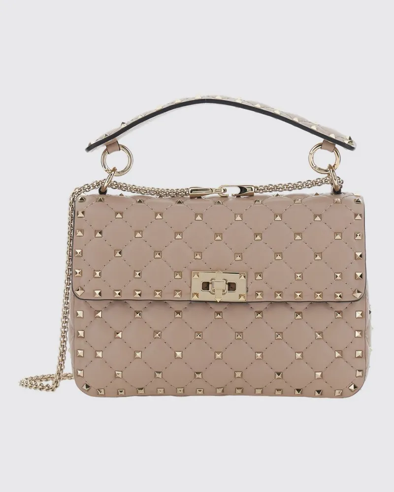 Valentino Garavani Rockstud Spike Mini-Handtasche aus gestepptem Nappa mit Nieten Pink