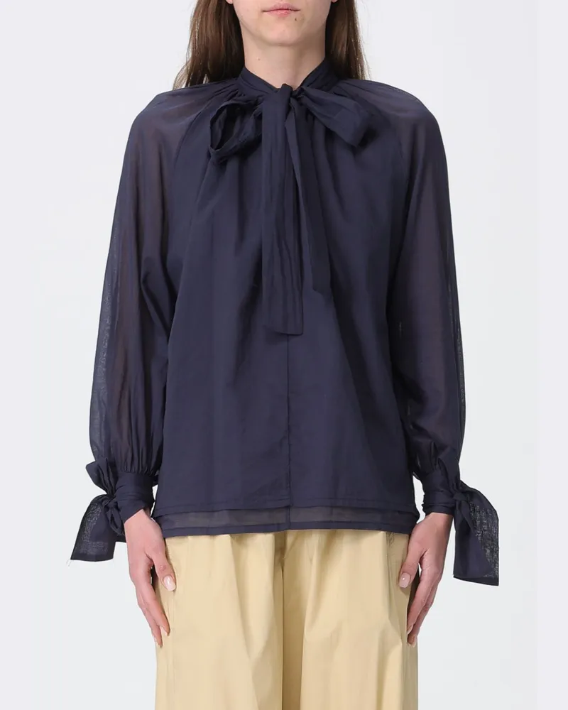 TELA Hemdbluse damen Blau