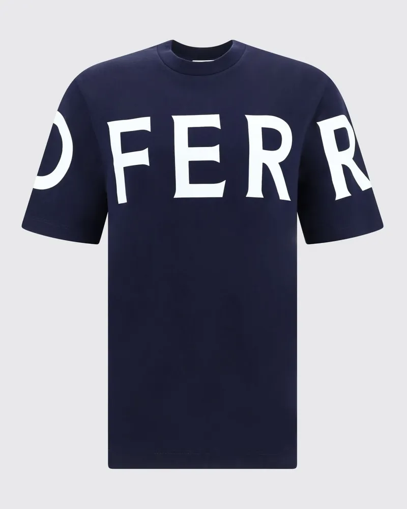 Ferragamo T-shirt herren Blau