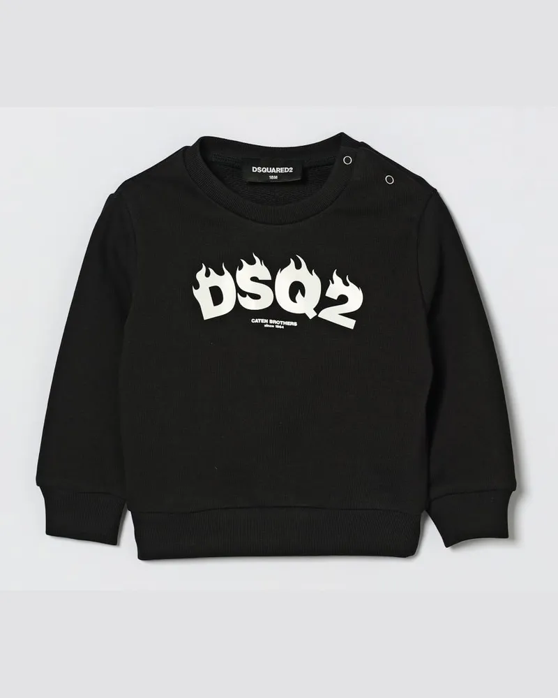 Dsquared2 Baumwoll-Rundhals-Sweatshirt Schwarz