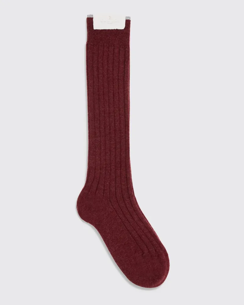 Brunello Cucinelli Socken herren Burgunderrot