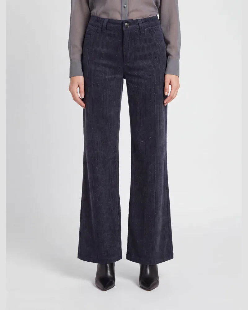 Ermanno Scervino Ausgestellte Cordhose von mit mittlerer Leibhöhe Blau