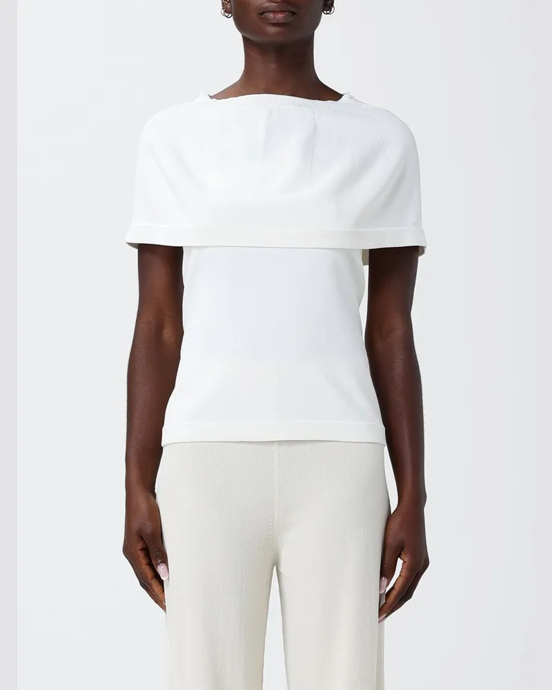 Liviana Conti Jersey-Top mit Cape Ivory