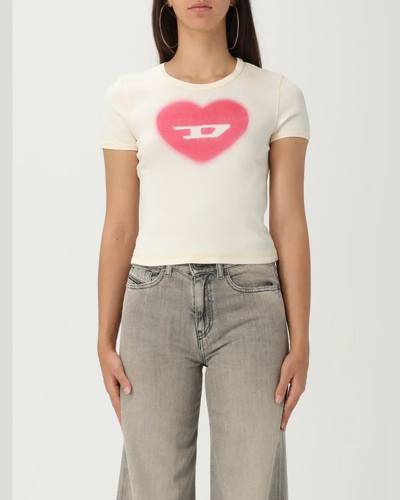 Diesel T-shirt damen Ivory