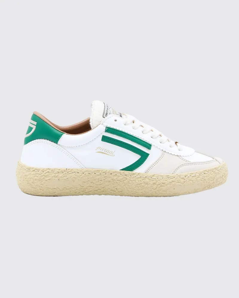 Puraai 1.01 Vintage Nylon- und Vegane Leder-Sneakers Grün