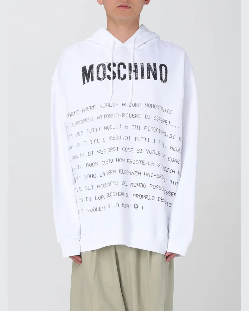 Moschino Sweatshirt herren Weiß