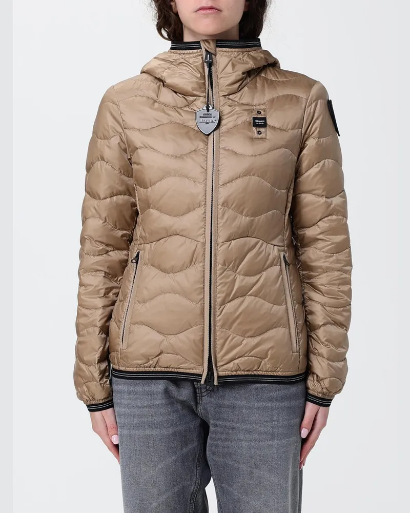 Blauer Camelia Daunenjacke Beige