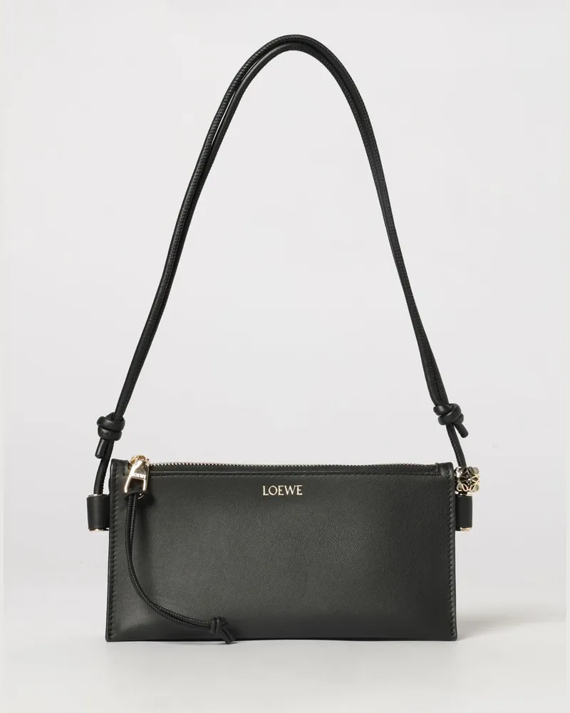 Loewe Joya Clutch aus Nappaleder Schwarz