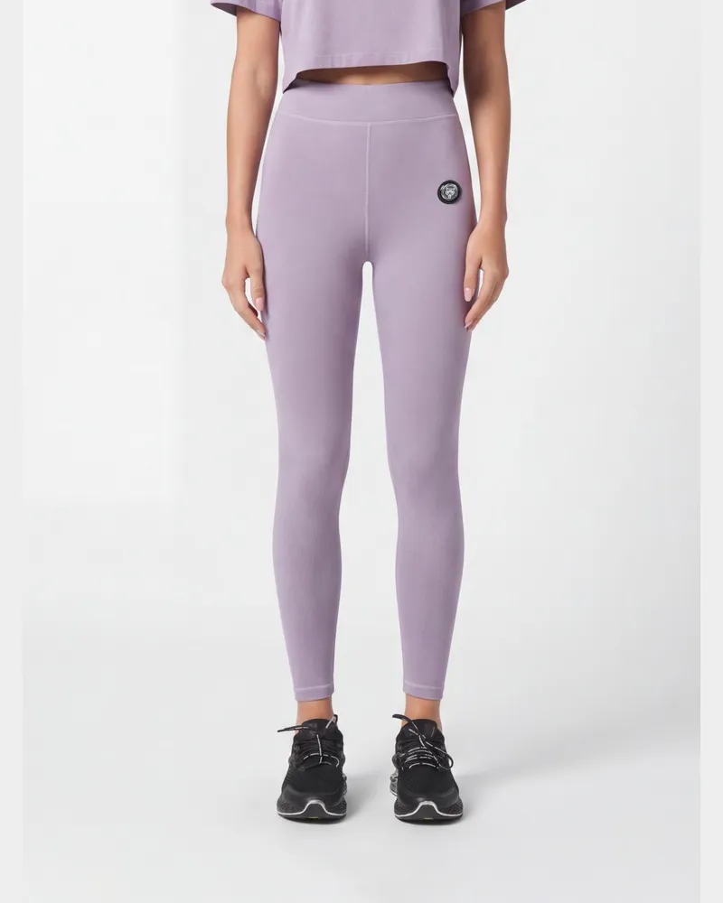 Philipp Plein Leggings aus technischem Stretch-Gewebe Violett