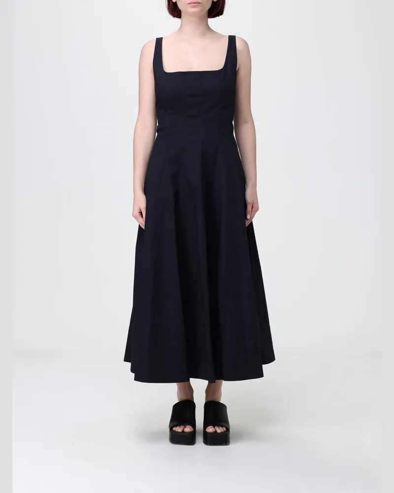 STAUD Baumwollkleid Schwarz