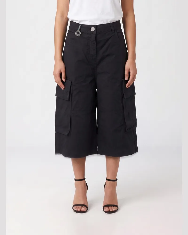 Pinko Baumwoll-Gabardine-Cargoshorts Schwarz