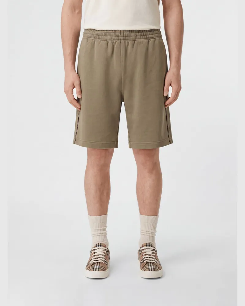 Burberry Sportshorts aus Baumwolle mit elastischem Bund und EKD-Logo Braun