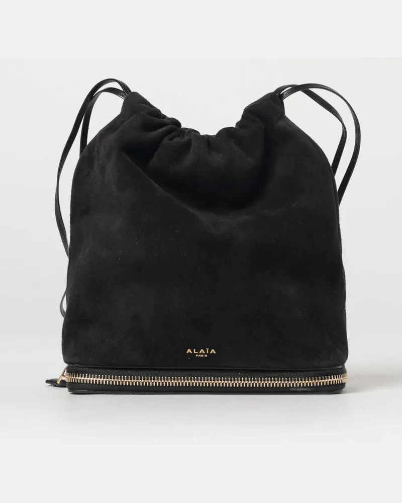 Alaïa Le Pochon Tasche aus Wildleder Schwarz
