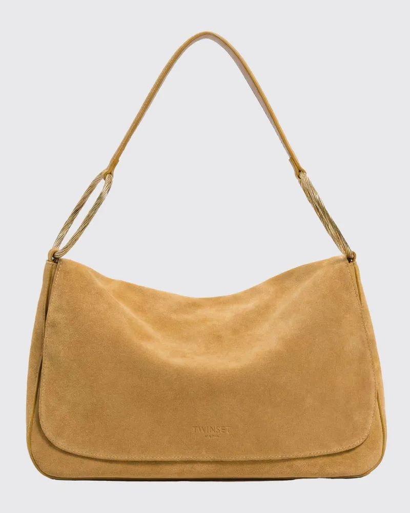 Twin-Set Liliane Wildledertasche Mustard