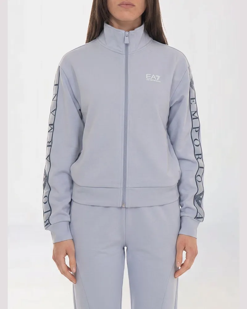 EA7 Sweatshirt mit Reißverschluss Hellblau