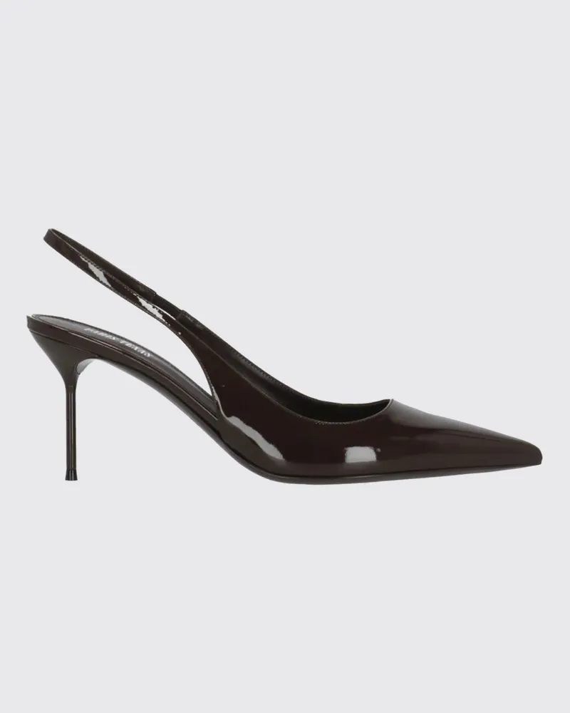 Paris Texas Lidia Slingback-Pumps aus Lackleder Braun