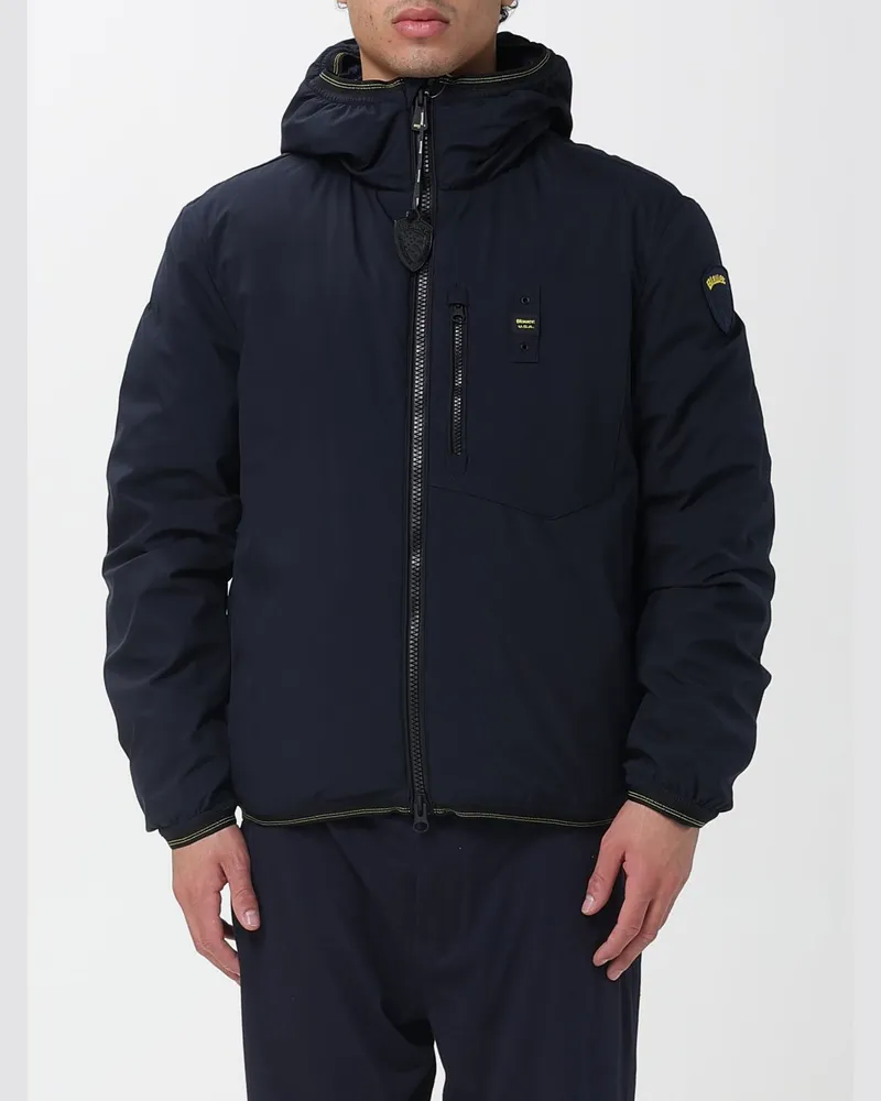 Blauer Jacke herren Blau