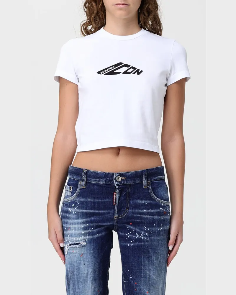 Dsquared2 T-shirt damen Weiß