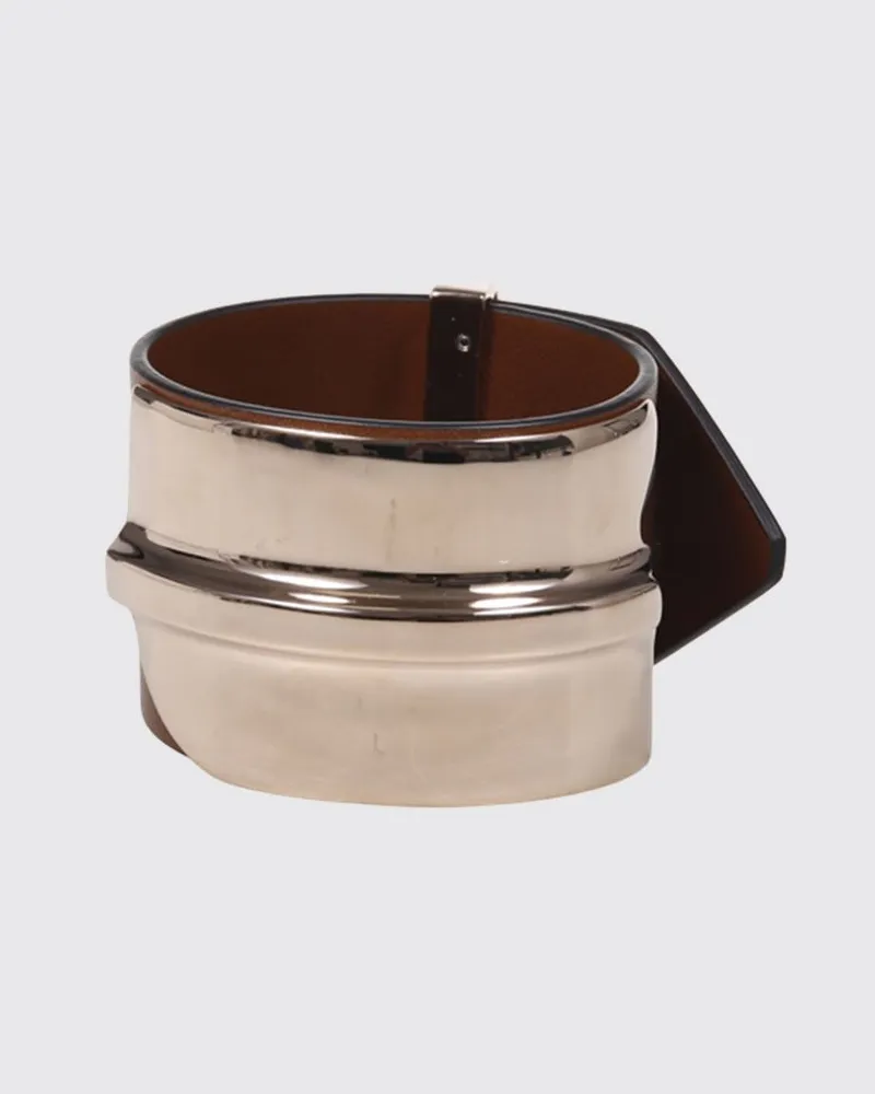 Max Mara Tavola Armband von aus glattem Kalbsleder mit Steckverschluss Braun