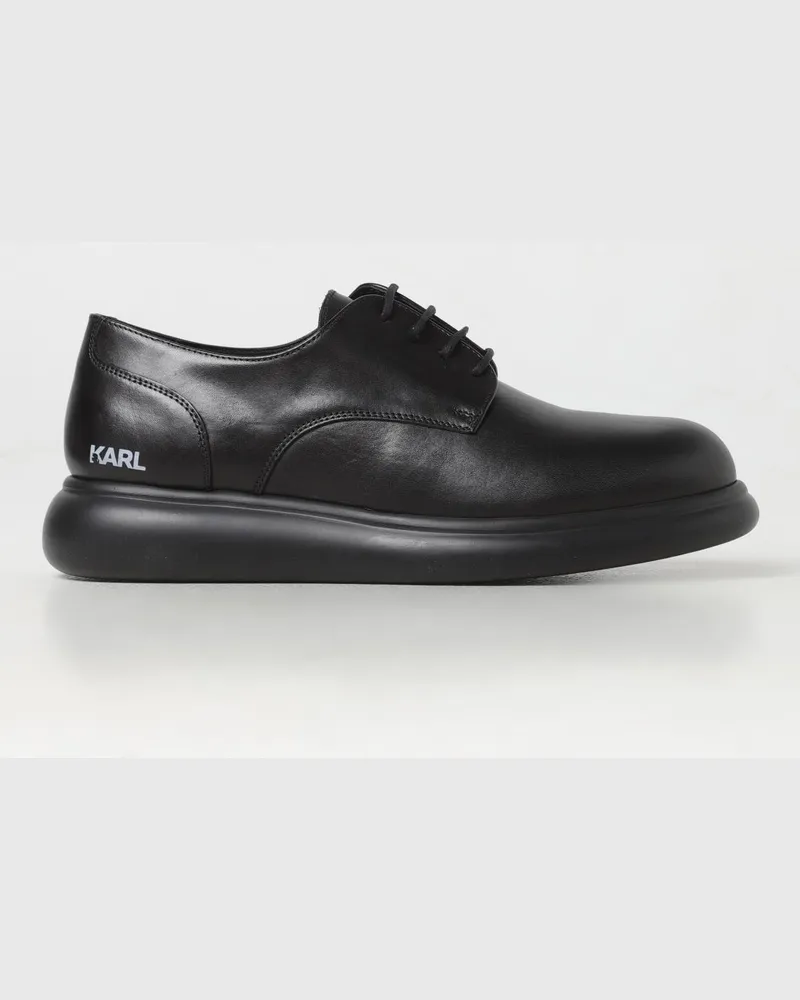 Karl Lagerfeld Granby Derby aus Leder Schwarz