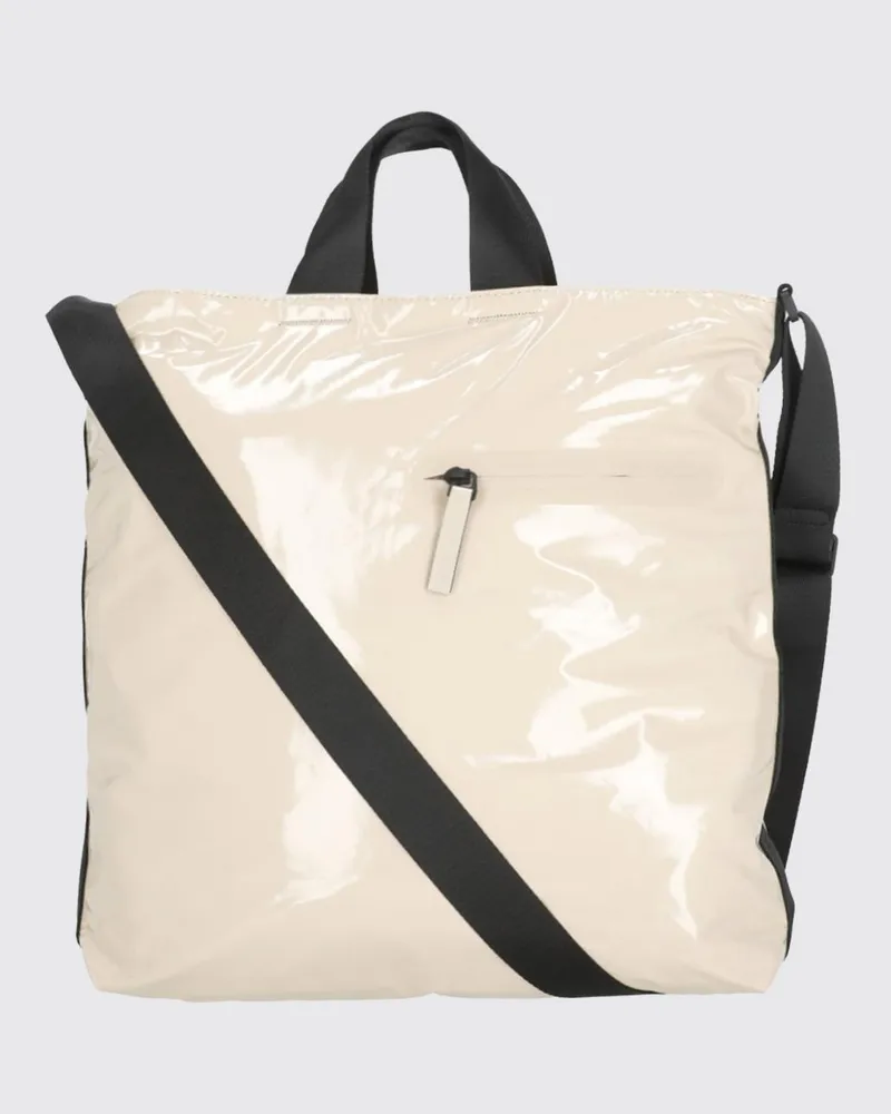 RAINS Wasserdichte Dash Tote-Tasche aus Polyurethan mit verstellbarem Schultergurt Beige