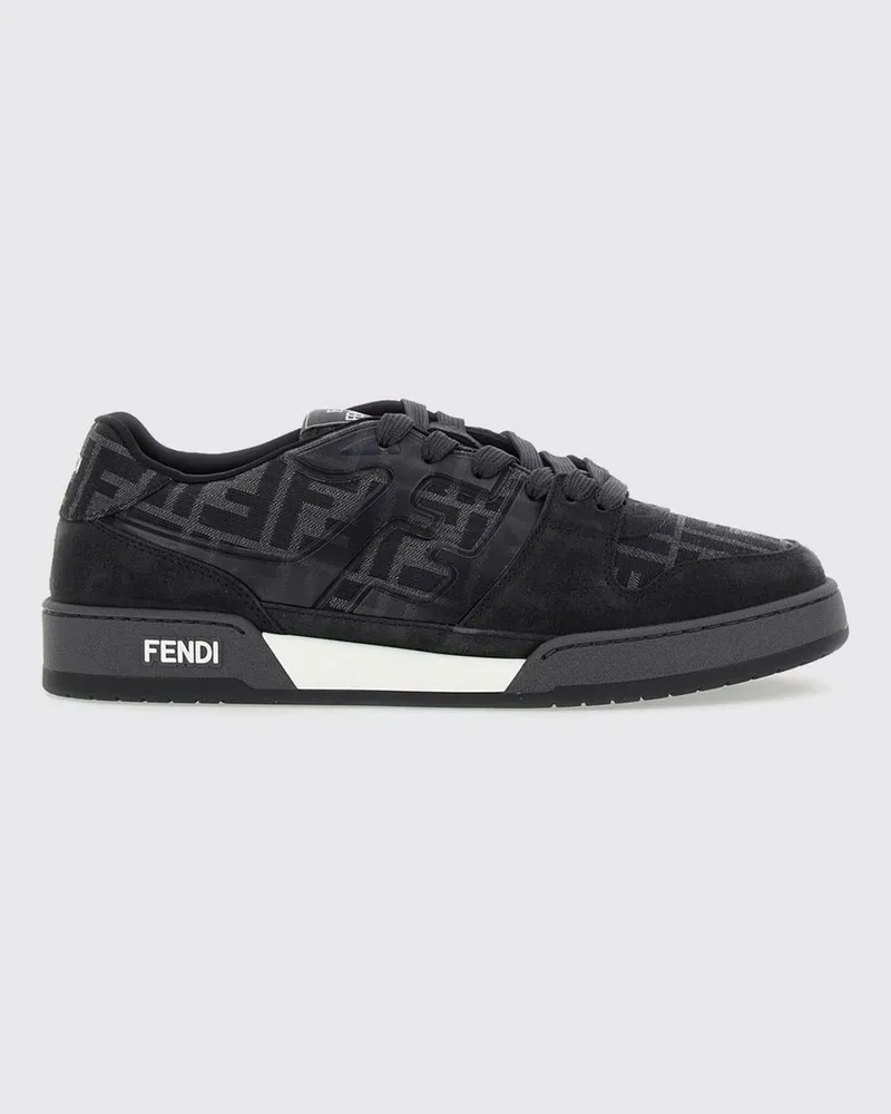 Fendi Match Low-Top-Sneaker aus Jacquard-Stoff mit FF-Monogramm Grau
