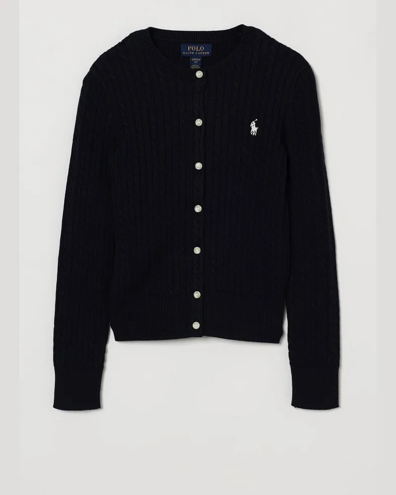 Ralph Lauren Baumwollcardigan mit Logo Navy
