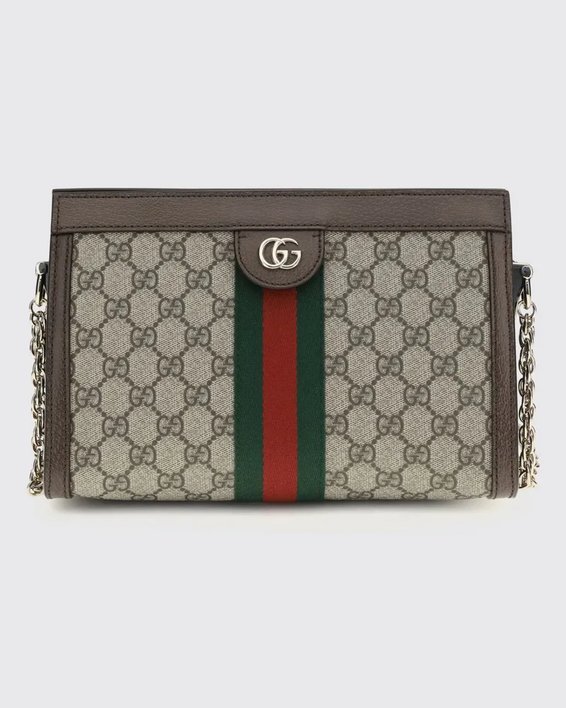 Gucci Ophidia Medium Tasche aus GG Supreme Stoff Ebony