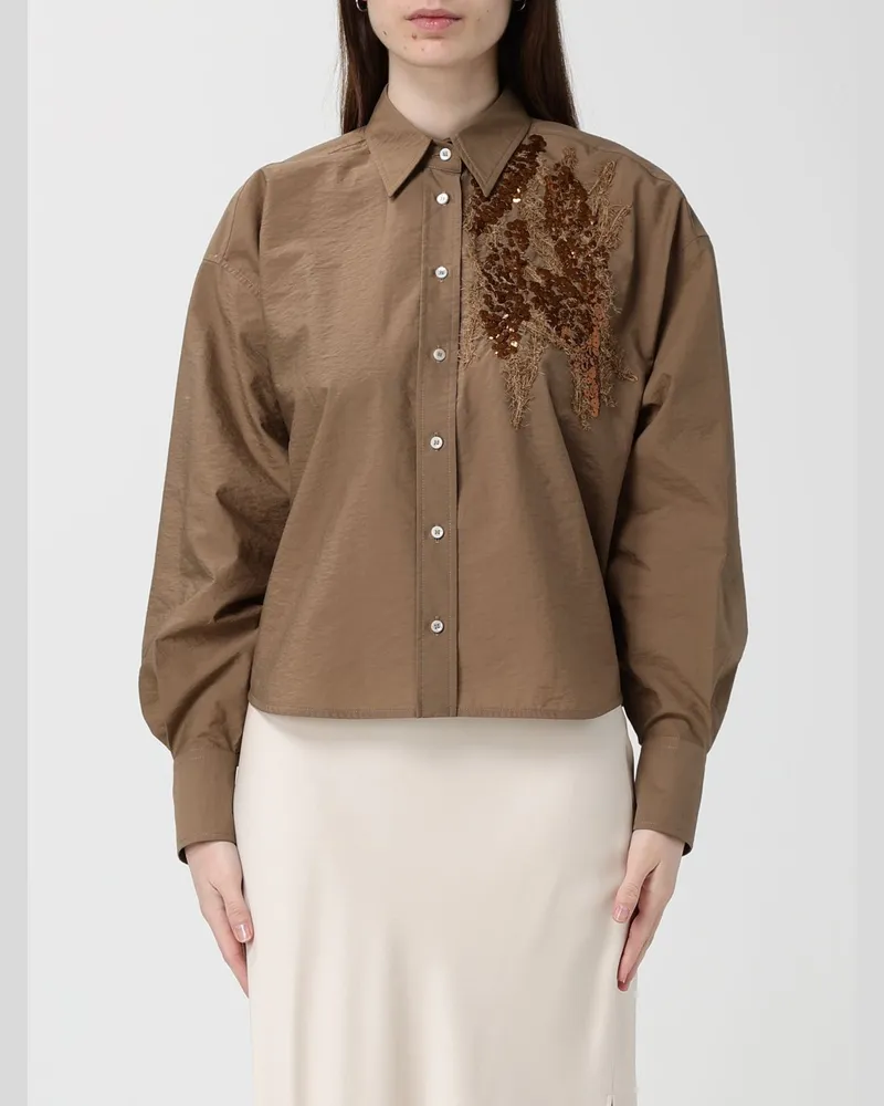 Brunello Cucinelli Hemdbluse damen Sand