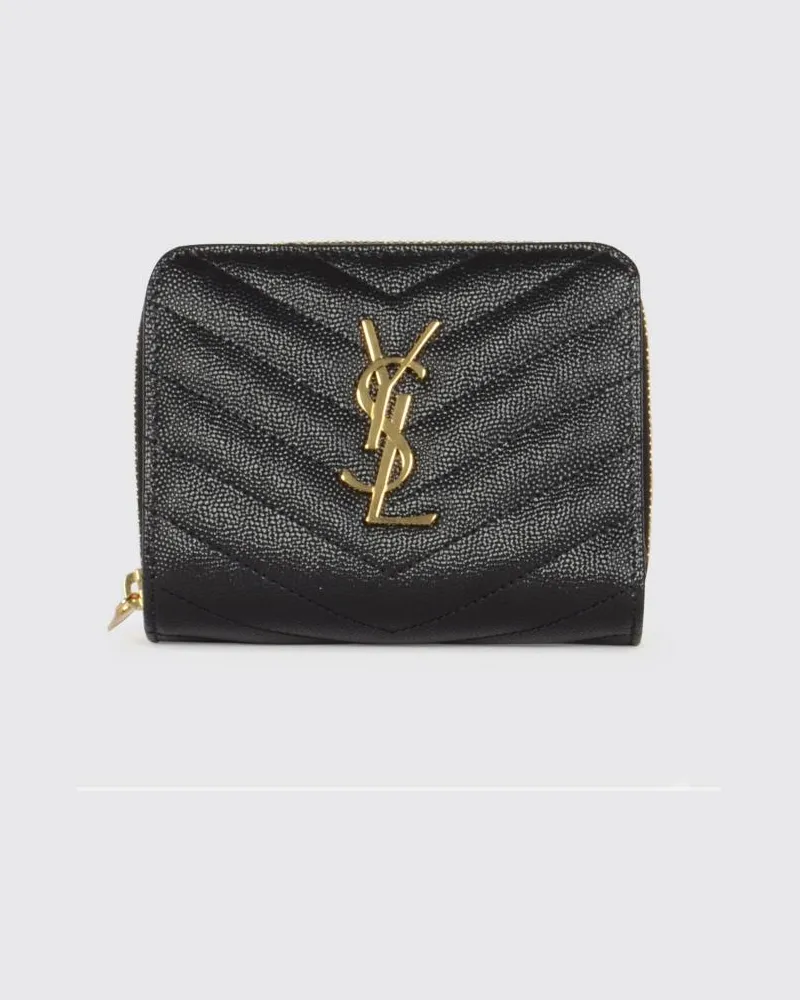 Saint Laurent Geldbörse damen Schwarz