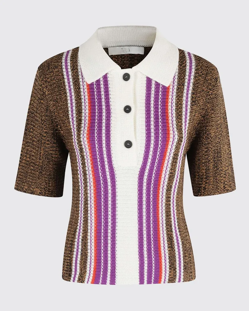 TELA Polo damen Violett