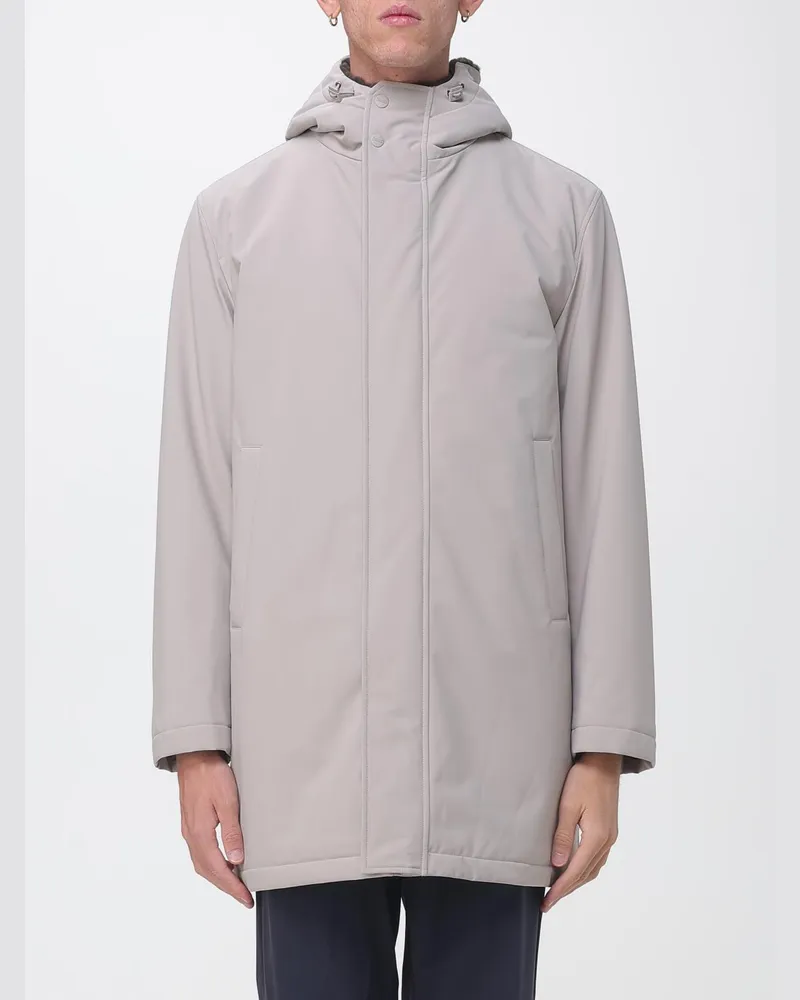 Herno Knielanger Parka aus Polyester mit verstellbarer Kapuze und Fleecefutter Beige