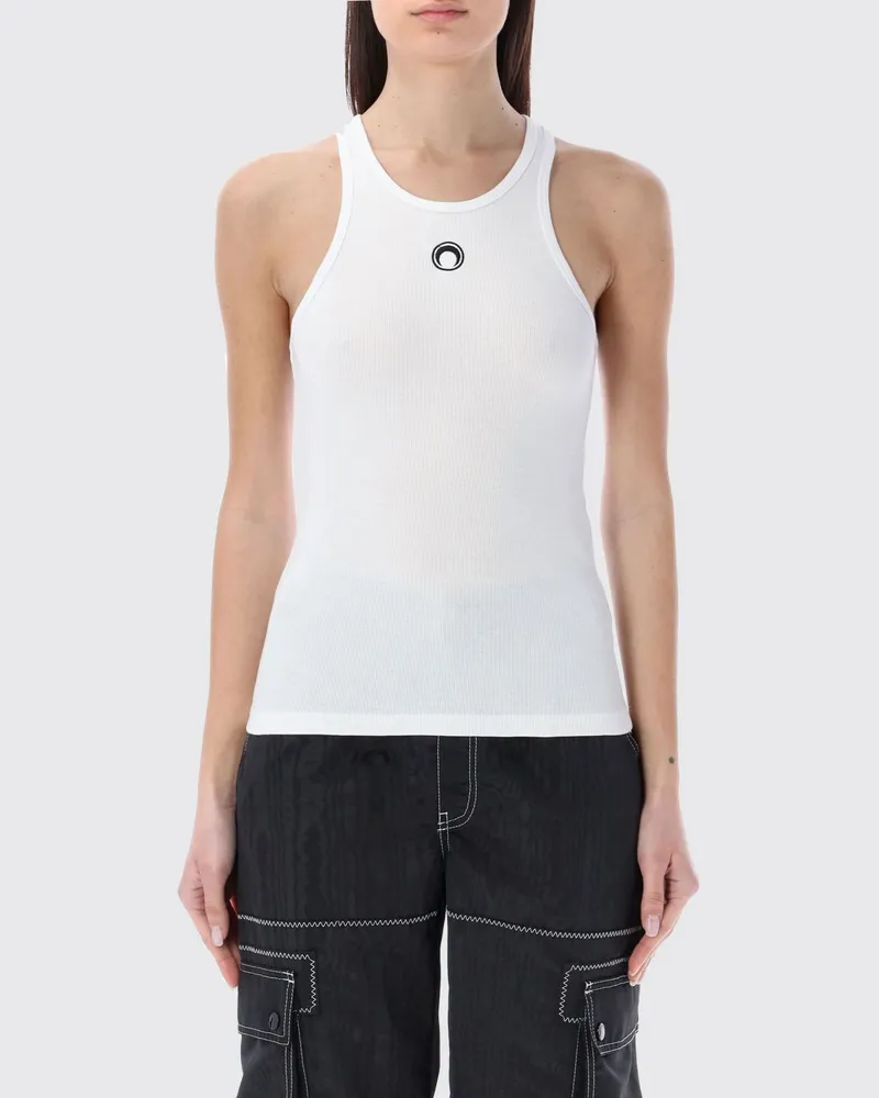 Marine Serre Top damen Weiß