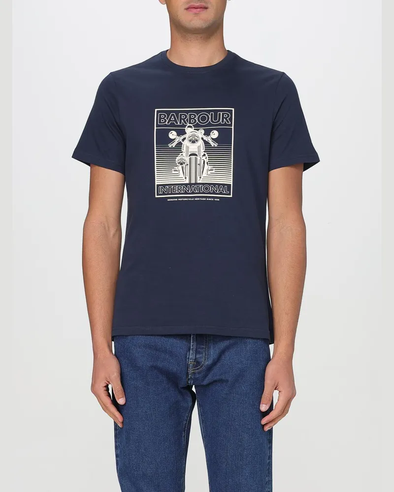 Barbour T-shirt herren Blau
