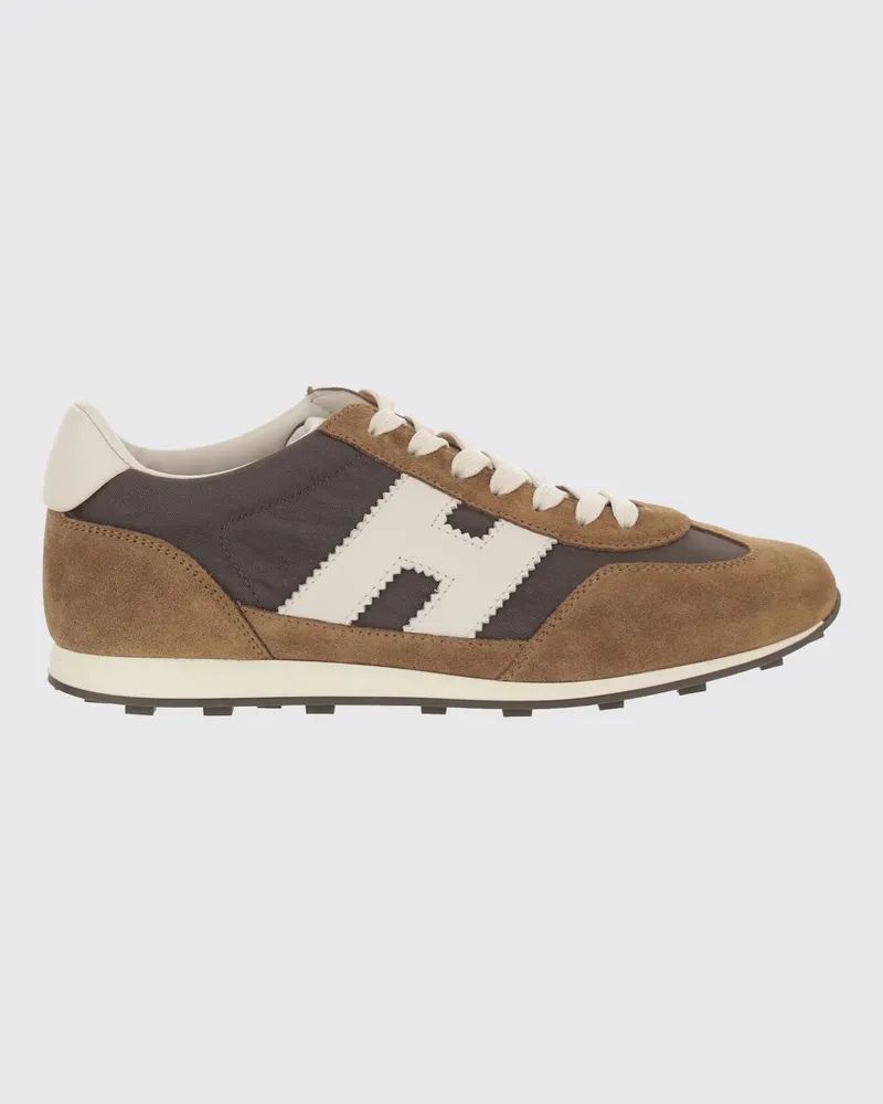 Hogan Athletic Sneaker aus Leder und Mesh mit gezahnter Sohle Yellow