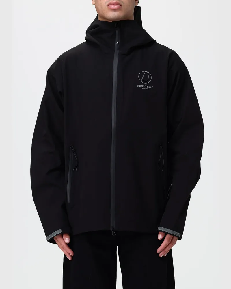 Murphy & Nye Wasserdichte und winddichte technische Kapuzenjacke Schwarz