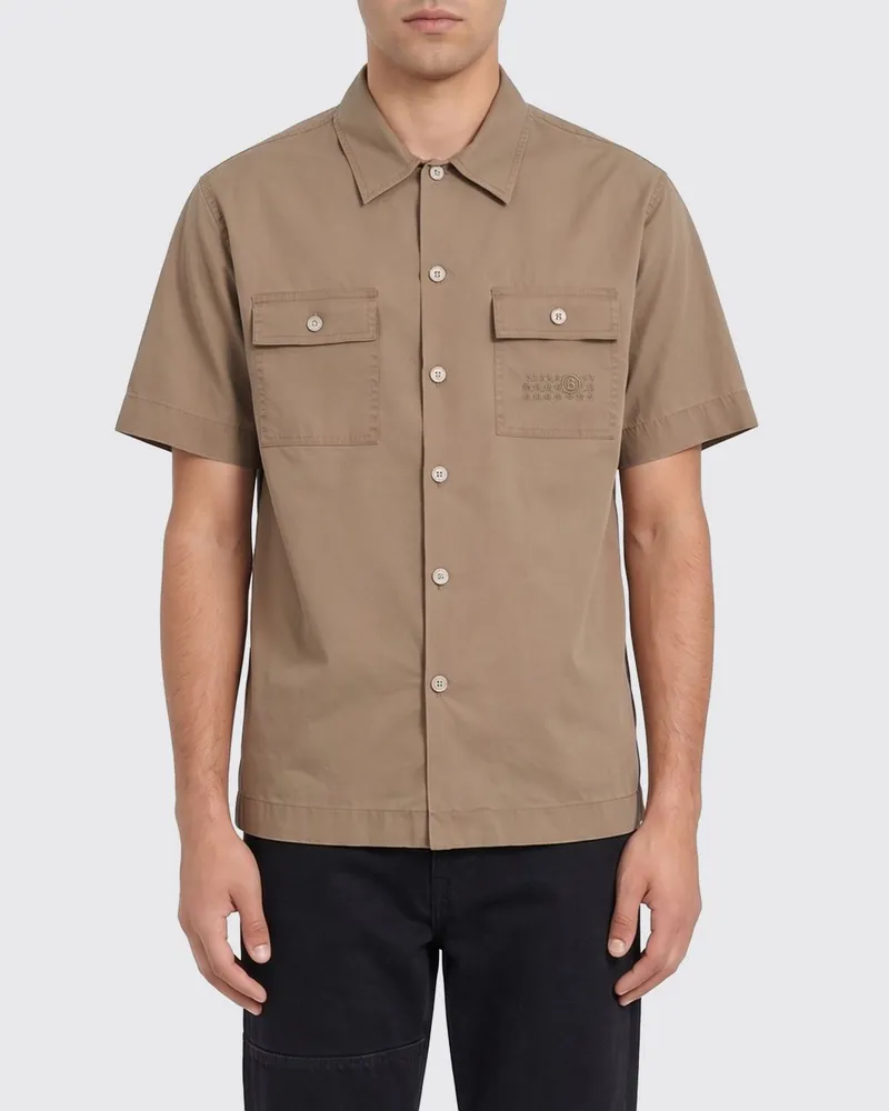 Maison Margiela Freizeit-Baumwollhemd Beige