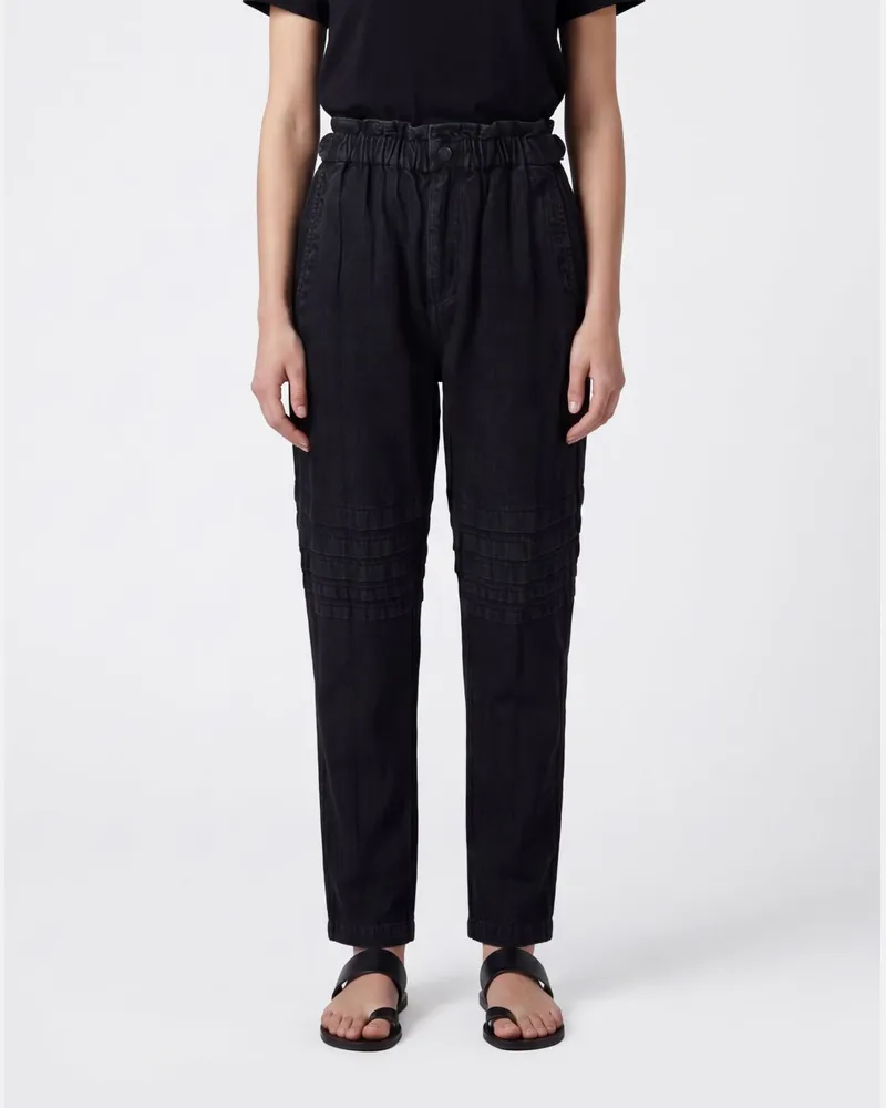 Étoile Isabel Marant Gebleichte Denim-Jeans Schwarz