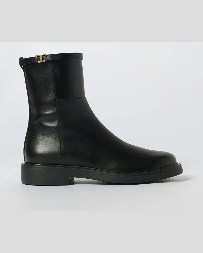 TOD'S Flache stiefeletten damen Schwarz