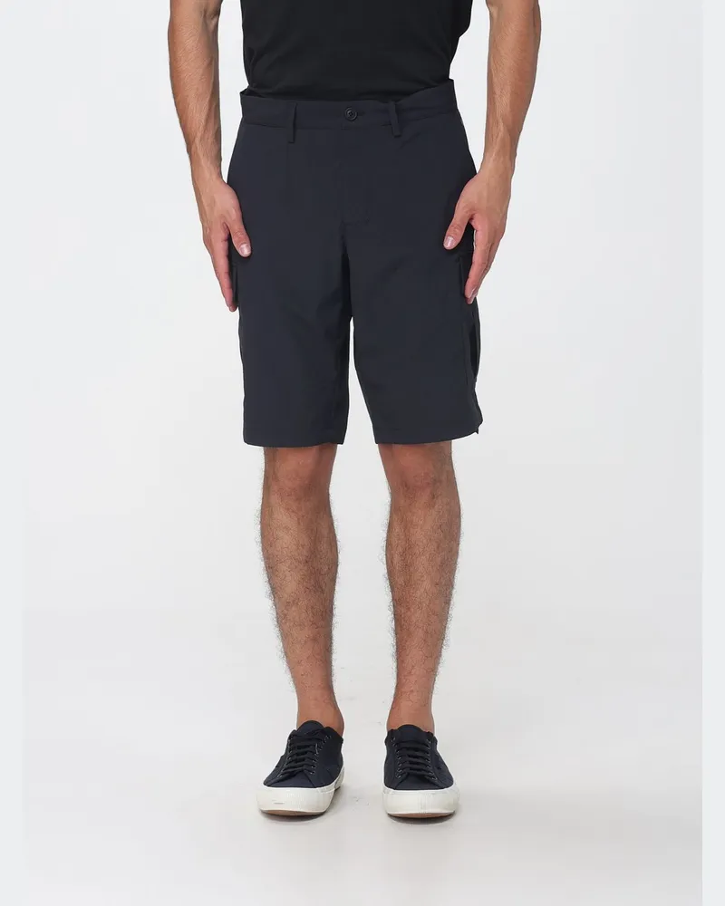 Save The Duck Cargo-Shorts aus technischem Stretch-Gewebe mit Gürtelschlaufen Schwarz