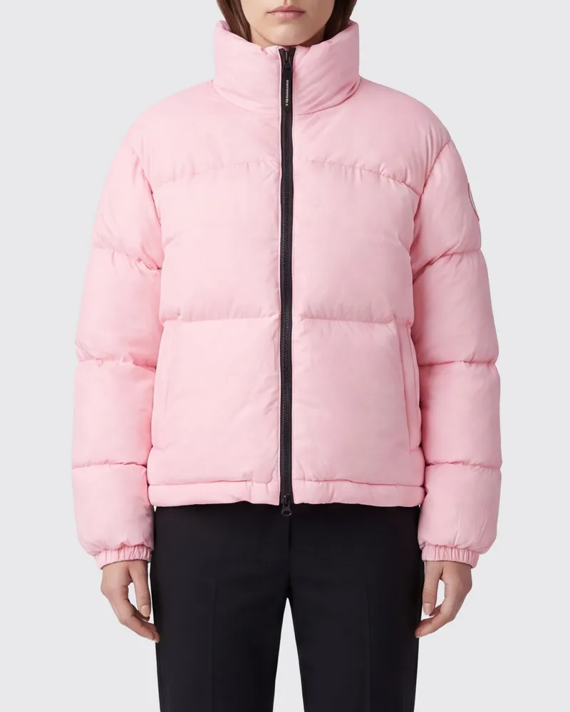 Canada Goose Kurze Nylon-Daunenjacke Fallon von mit Trichterkragen Pink