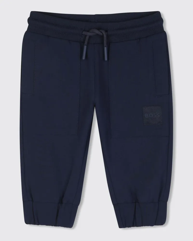 HUGO BOSS Jungen-Jogginghose aus Jersey von mit elastischem Bund und Logo-Patch Marine