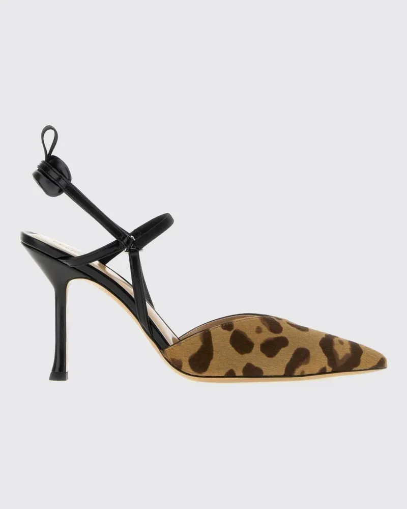 Fendi Very Colibrì Slingback-Pumps aus Ponyfell mit Animal-Print Honey