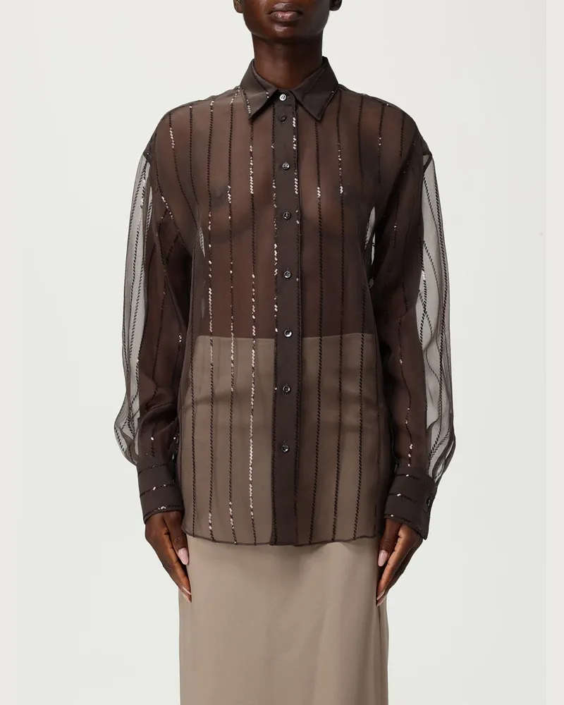 Brunello Cucinelli Hemdbluse damen Kakao