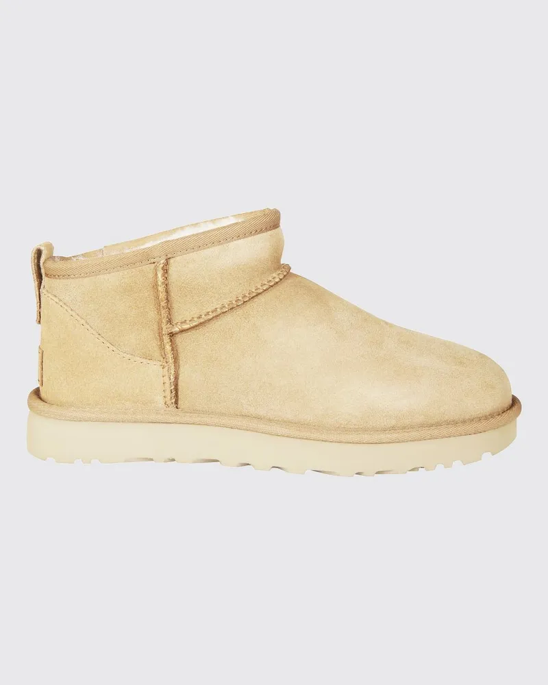 UGG Classic Ultra Mini Wasserdichte Veloursleder-Plateau-Stiefeletten Braun