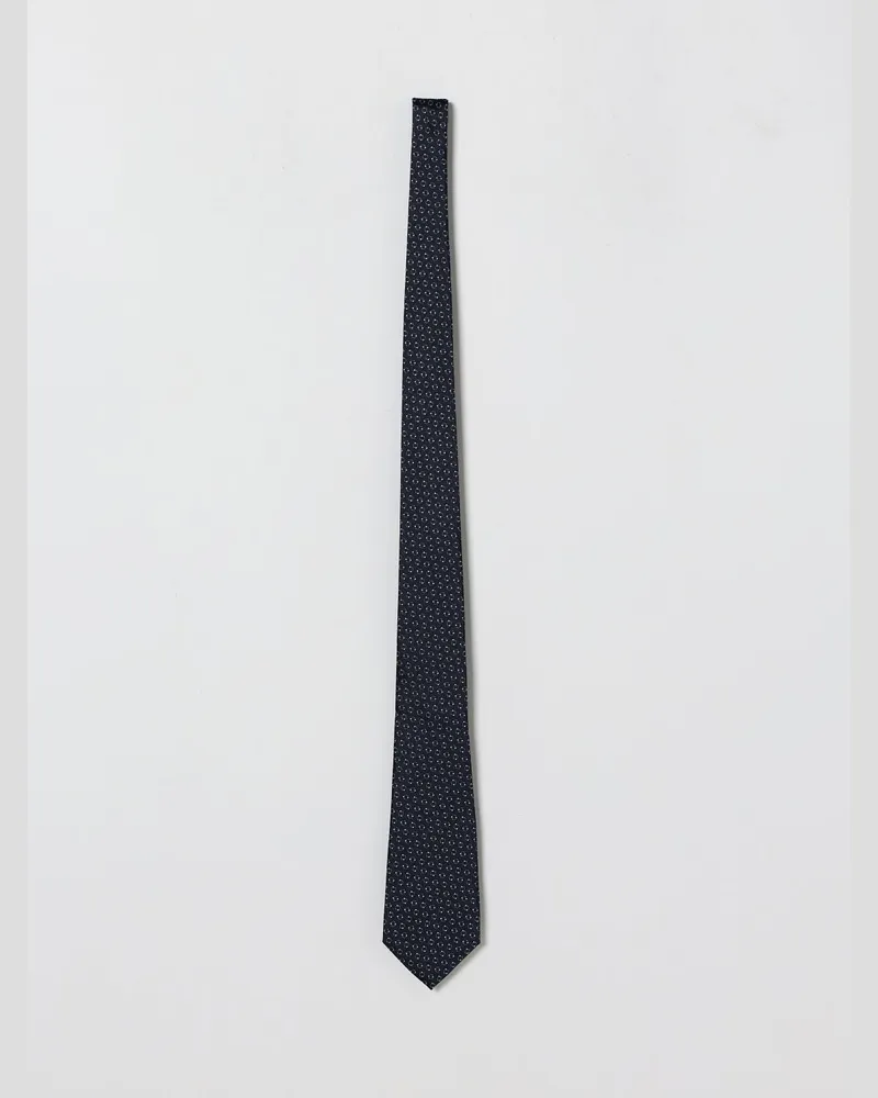 Ermenegildo Zegna Jacquard-Seidenkrawatte Navy